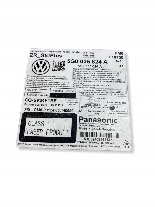 Autoradio Volkswagen OEM 5G0035824A Occasion image 3