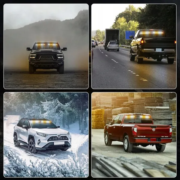 2X Lampe d'Avertissement 43CM 26 Modes 32 LEDs H7 image 2