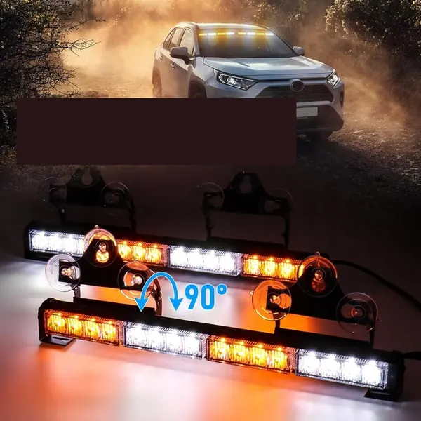 2X Lampe d'Avertissement 43CM 26 Modes 32 LEDs H7 image 4