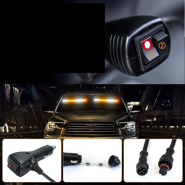 2X Lampe d'Avertissement 43CM 26 Modes 32 LEDs H7 image 5