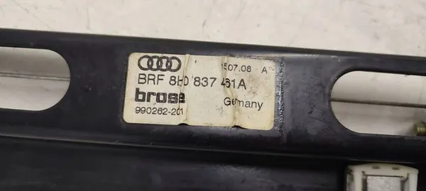 AUDI A4 B7 Cabrio Regulador de Janela Esquerdo 8H0837461A image 5