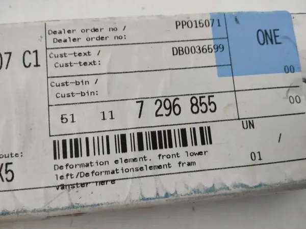 Amortecedor do para-choques dianteiro BMW i3 OEM 7296855 image 3