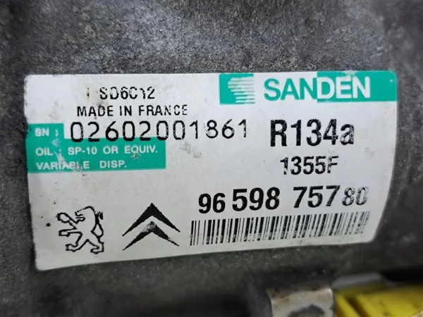 OEM 9659875780 A/C Compressor voor Peugeot 207 1.4/1.6 image 4