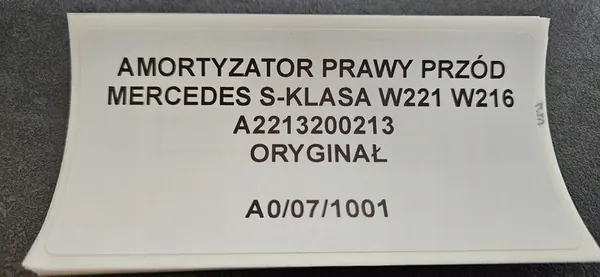 Fram Höger Stötdämpare Mercedes S-Class W221 OEM A2213202513 image 6