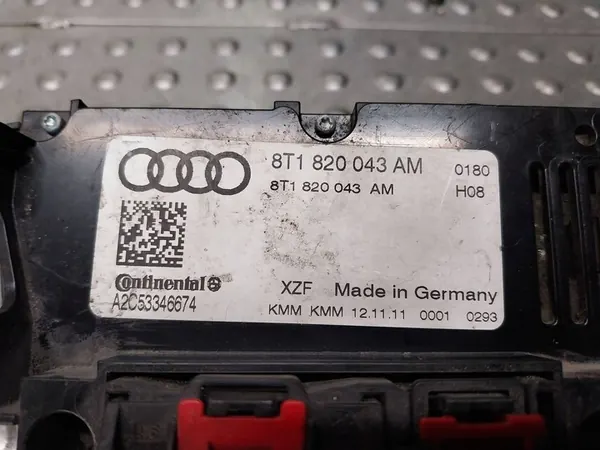 Panneau de climatisation Audi Q5 2009 8T1820043AM image 4