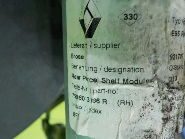Renault OE 799603186R Couvercle de coffre pour Megane III image 4