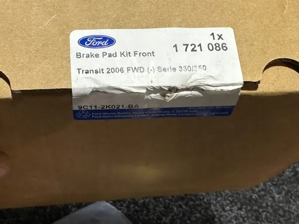 Jarrupalat etu OEM 9C11-2K021-BA Ford Transit Mk6 image 4