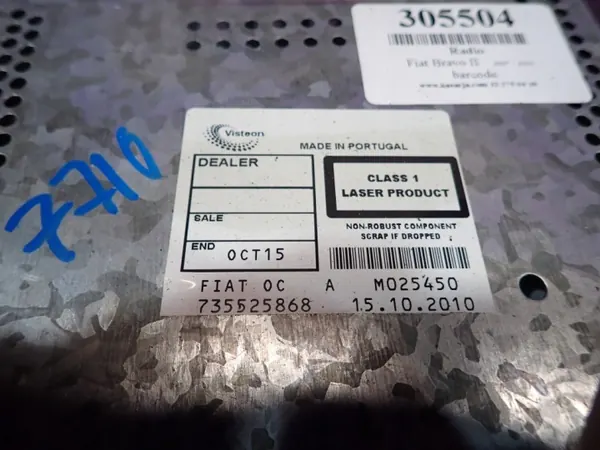 Radio CDM MP3 Fiat Bravo II 07-11 OEM Zawada-305504- image 7
