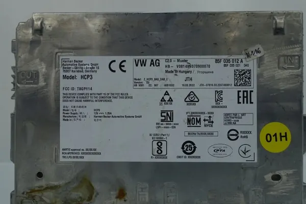 Module de Commande Harman Audi OEM 85F035012A image 6