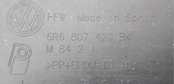 VW POLO 6R Paraurti Posteriore 6R6807421BK image 6