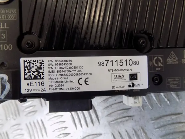 Antena Teto GPS Alfa Romeo Módulo OEM 9871151080 image 3