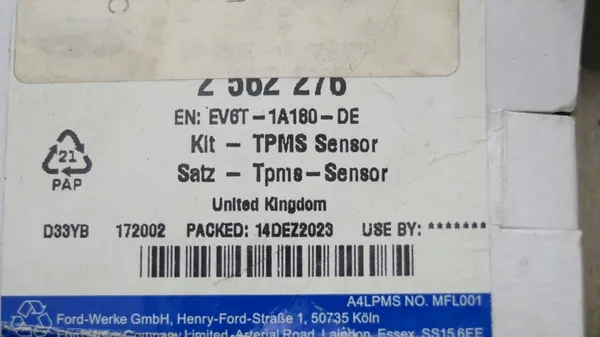 FORD KUGA II MK2 LIFT 16- Däcktryckssensor EV6T-1A180-DE image 3