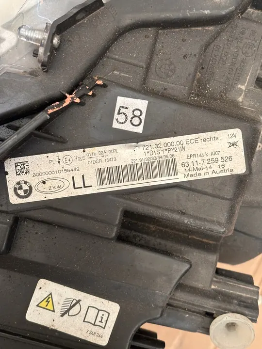 BMW F30 F31 Farol Xenon Direito Europa 7259526 image 9