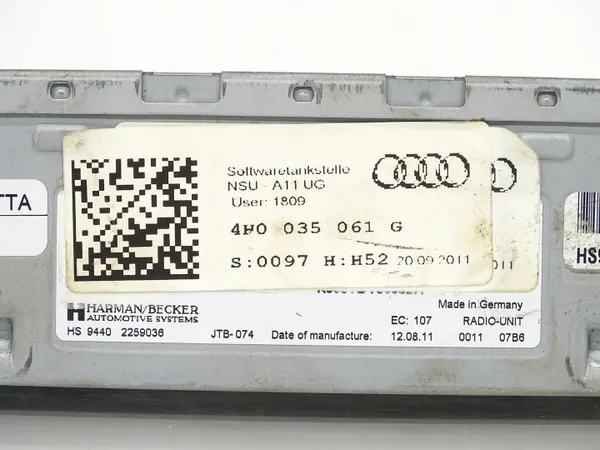 Audi A8 D4 Radion Viritinmoduuli OEM 4H0035061G image 4
