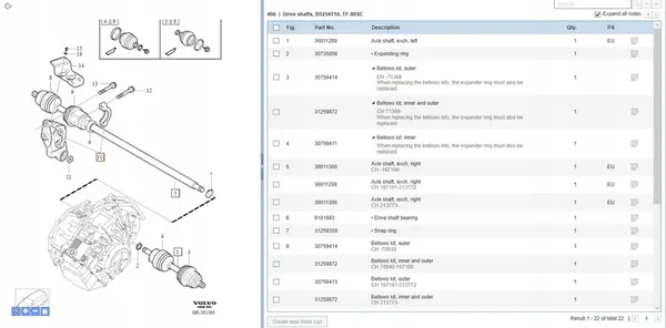 Montage de demi-arbre pour Volvo V70 2010 image 7