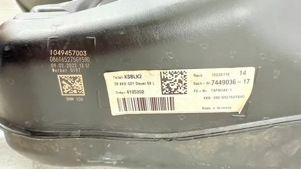 BMW Brandstoftank OEM 7473447 7449036 59L Gebruikt image 8