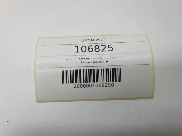 2 Pneus Goodyear Wrangler SR-A 275/60R20 OEM AUST106825 image 7