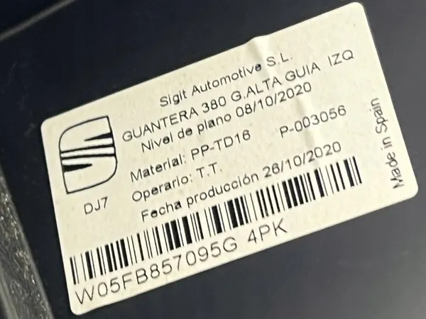 Luveta passageiro SEAT LEON IV OEM 5FB857095G image 10