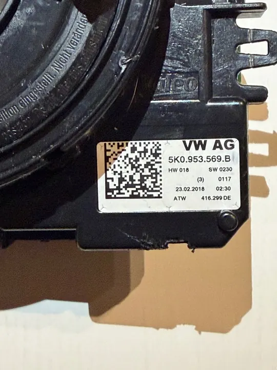 Module de câble spiral pour airbag 5K0953569B image 2