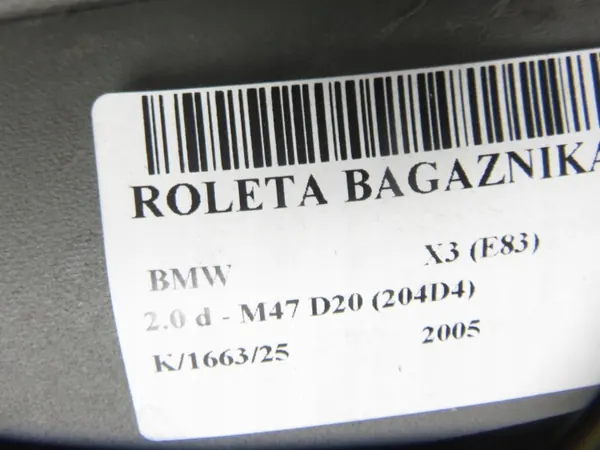 Store de coffre BMW X3 E83 OEM 3418518 image 7