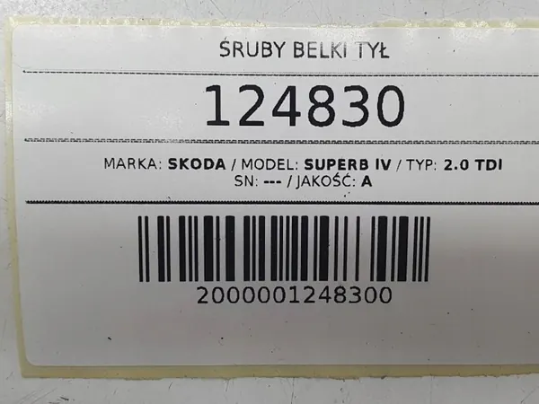 Tornillos de Viga Trasera Suspensión OEM AUST124830 image 5