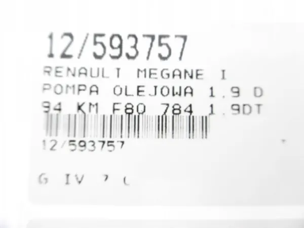 Pompe à huile Renault OE OEM 7700598425 - Occasion image 8