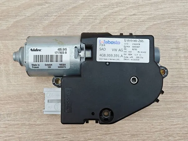 Motor de techo solar Audi A6 OEM 4G8959591A - Usado image 2