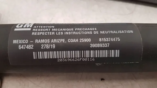 OEM 39089337 Actuador de Portón para Opel Astra K image 5