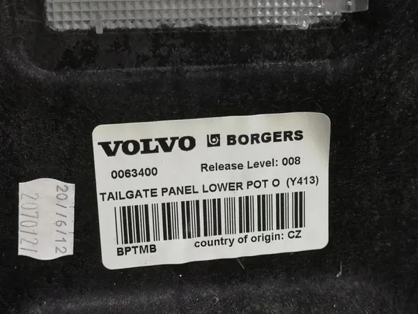 Volvo XC60 2011 Bagagelucktäckning OEM 0063400 image 4