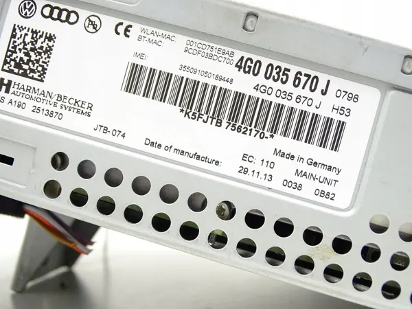 Audi A6 C7 MMI Navigaationlukija OEM 4G0035670J image 5