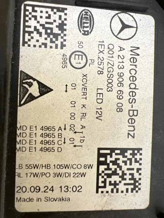 Linker Koplamp Mercedes E-Klasse W213 Lift Multibeam A2139066908 image 2