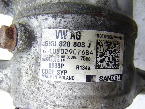 Compressore Aria Condizionata Audi VW SEAT SKODA 5K0820803J image 6