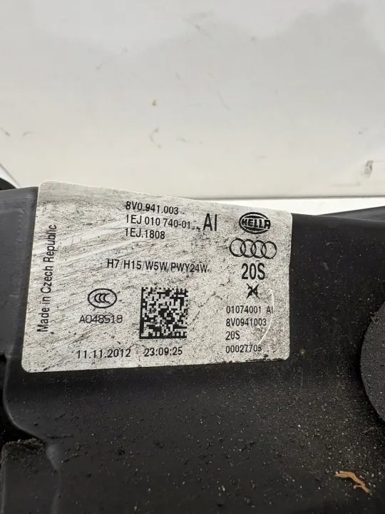 Audi A3 8V3 etuvalo vasen OEM 8V0941003 image 5