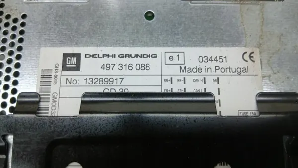 Radio OEM 13289917 para Opel Corsa D 2006-2011 image 5