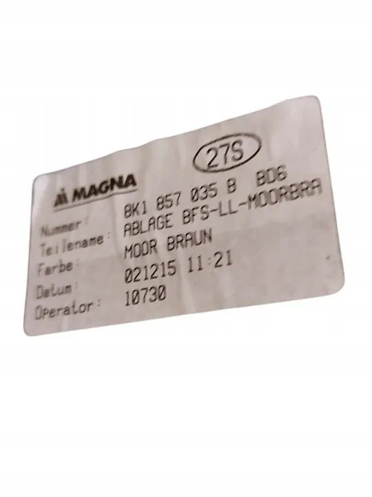Almacenamiento consola Audi A5 OEM 8K1857035B Marrón Moor image 3