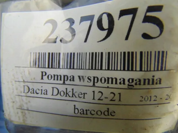 Sähköinen ohjauspumppu Dacia Dokker I 1.5dci OEM 491100842R image 10