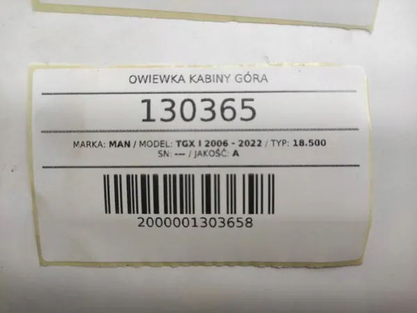 Dakspoiler OEM AUST130365 voor MAN TGX Euro 6 image 7