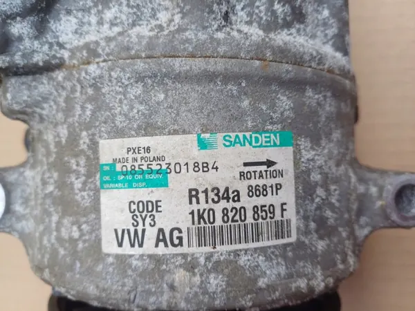 Gebruikte A/C-compressor OEM 1K0820859F voor VW Passat B6 image 7