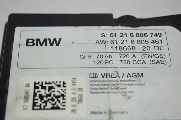 12V AGM-Batterie BMW 70Ah 720A image 2