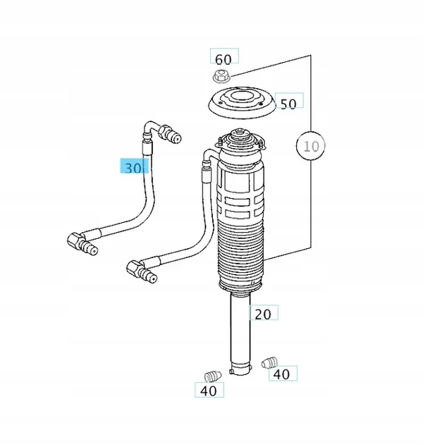 ABC-Systemschlauch OEM A2209970352 für Mercedes image 2