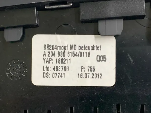 Decorative Air Vent A2048306154 Mercedes C-Class W204 Coupe image 4