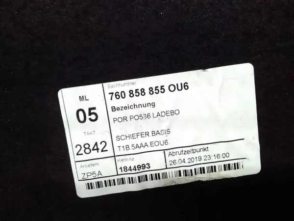 Porsche Cayenne Kofferraumteppich OEM 760858855 image 5