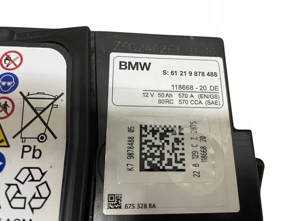 AGM START-STOP Accu 12V 50AH 570A BMW/MINI 2022 OEM image 3