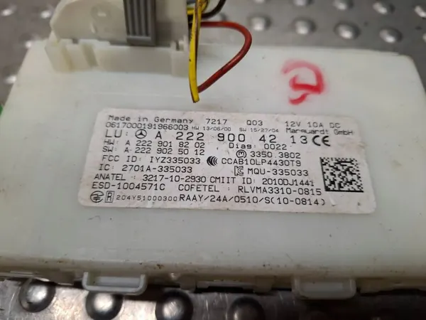 Module de commande Keyless A2229004213 Mercedes image 3
