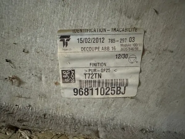 OEM 96811025BJ Katto Peugeot 308 SW:lle image 4