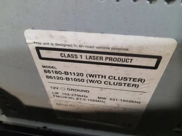 OEM 86180-B1120 radio voor Daihatsu Sirion 2005-2010 image 5