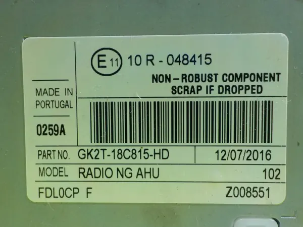 Ford Transit Custom Radio OEM GK2T-18C815-HD CD-soitin image 5