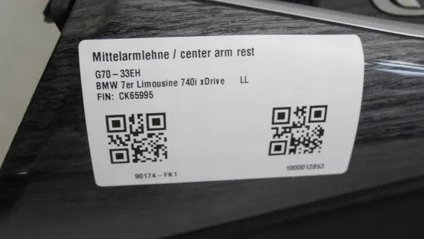 BMW 7 G70 armsteuntunnel compleet houtafwerking image 10