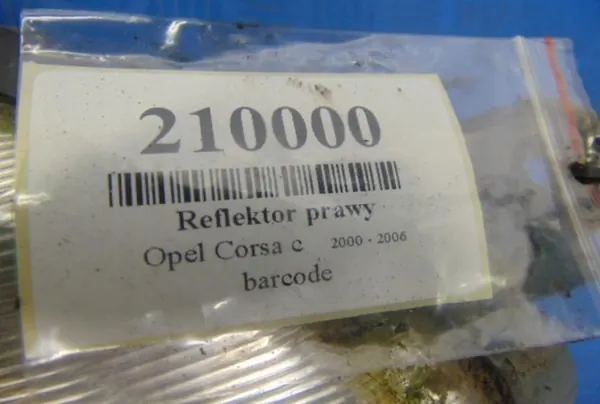 OPEL CORSA C Vasemman Puolen Ajovalo, Käytetty, OEM 13195923 image 7