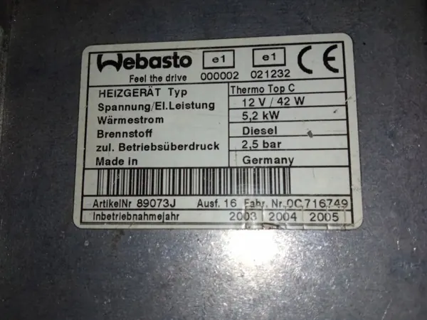 Kit Webasto Opel Zafira A Diesel/Gasolina Completo image 10